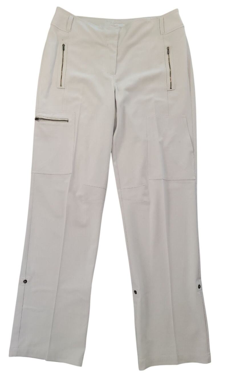 Chico’s Beige Cargo Pants M Luxe Gorpcore Utility Campus School College Teacher